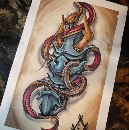 Cody Cook - Cody Cook Hannya Painting